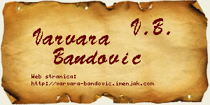 Varvara Bandović vizit kartica